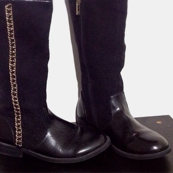 Nina ❤️Leather Counter Lining Man-Made Material Boots Size US 3 (PRE-LOVED) - Picture 2 of 3